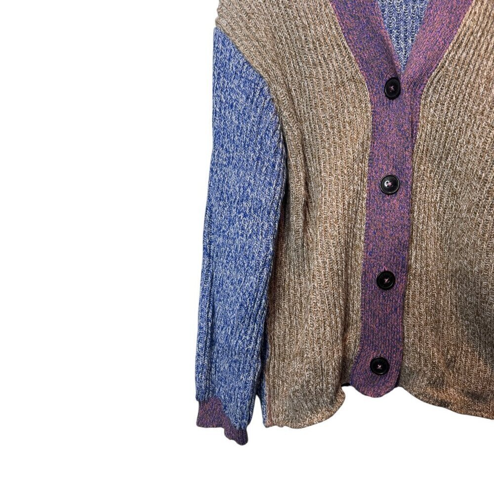 Closed Color-Block Rib Knit V-Neck Cardigan - Size XS - Picture 3 of 8